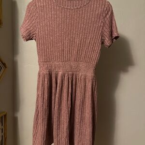 SHEIN Mauve Ribbed Dress